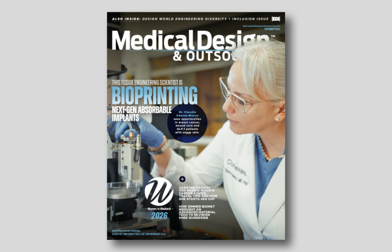 An image of the October 2026 Medical Design & Outsourcing magazine's Women in Medtech issue.