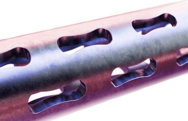 An illustration showing Corcym's Memo 4D Curve's laser-cut nitinol core.